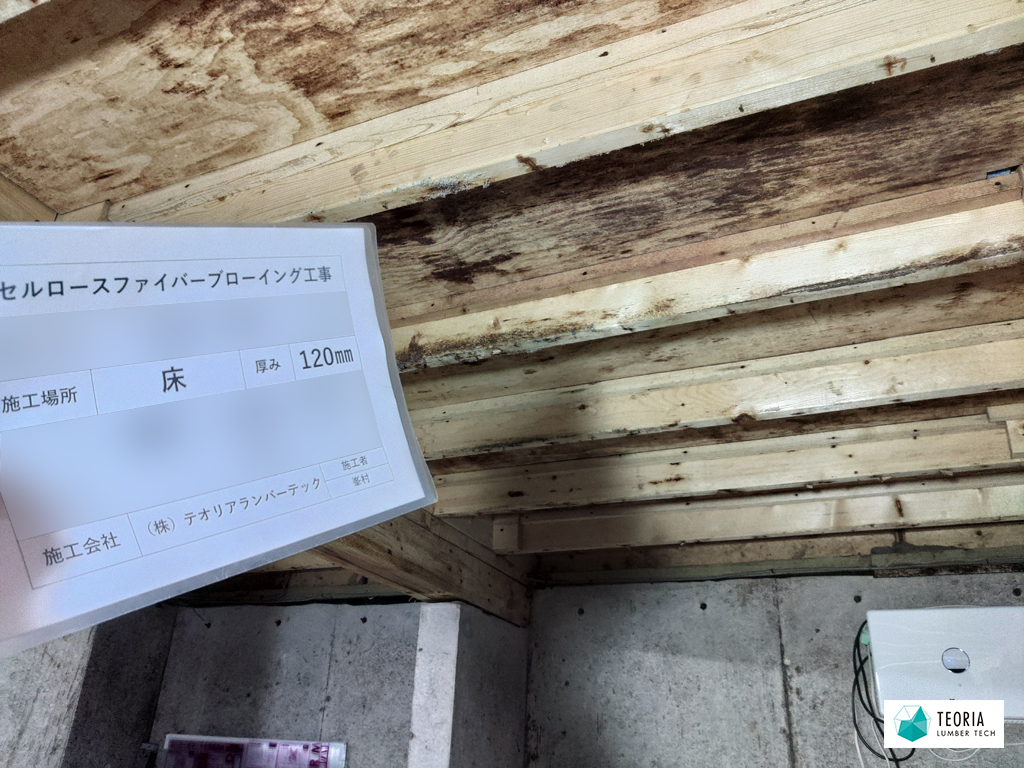 断熱材の入っていない床下