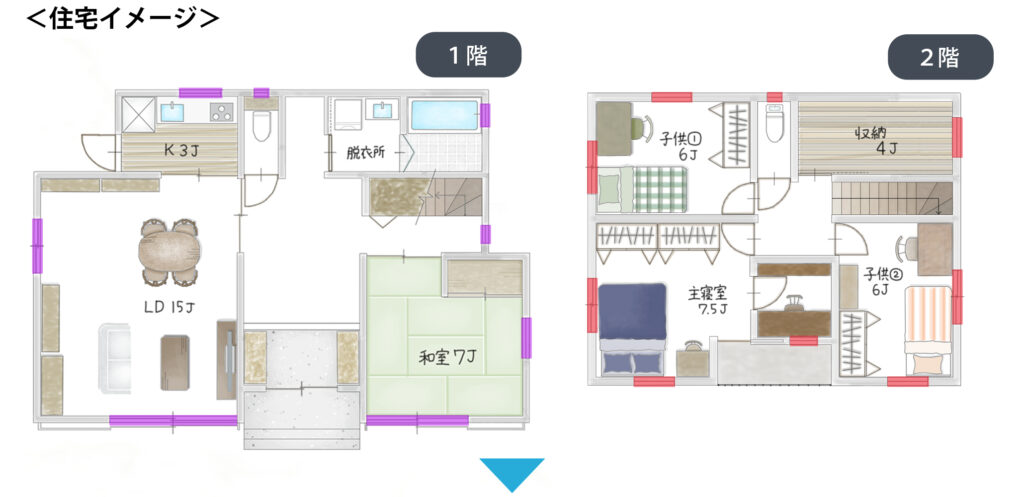 補助金シミュレーションの図面