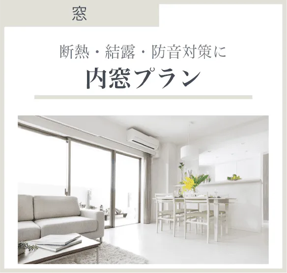 断熱・結露・防音対策に「内窓プラン」